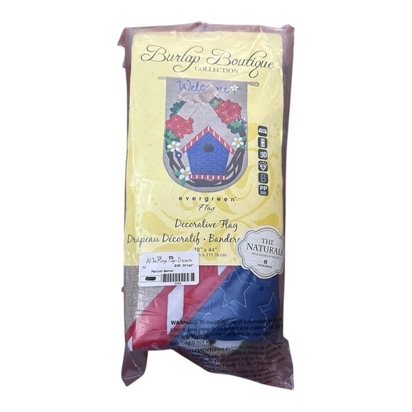 Welcome Sign Multicolored Birdhouse Door Hanging Sign Wall Tapestry Canvas Flag - Picture 2 of 5